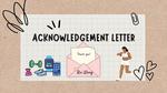 An acknowledgement letter